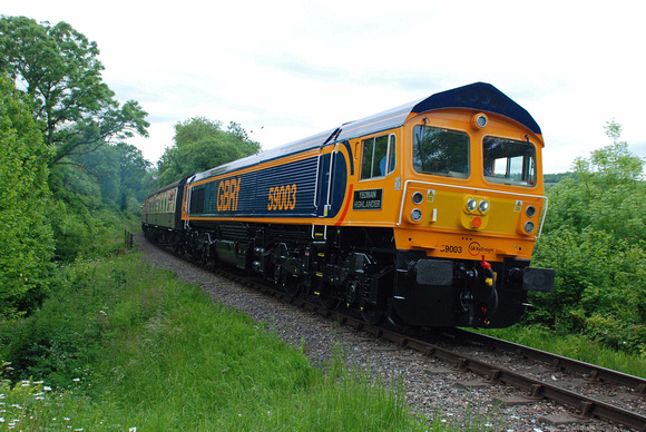 59003 leading 1155 Bishops Lydeard -Minehead at Nethercott on Friday 5 June 2015