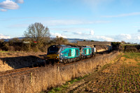 68009/68003 6M67 1408 Bridgwater - Crewe at Crome Perry, Besford on Tuesday 7 March 2023