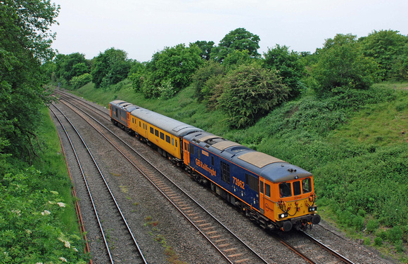 73962/73965 1Z02 1014 Derby - Eastleigh at Hatton on Tuesday 7 June 2016