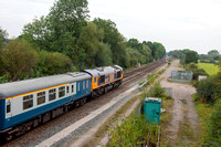 66767 on rear 5Z24 0945 Peterborough - Burton at Stenson Junction on Sunday 10 September 2023