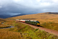 D6851/D6817 1Z42 1230 Fort William - Alnmouth Charter at Corrour on Monday 2 October 2023