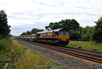 66161 leading 6W07 1359 Westbury - Milton Junction at Shrivenham on Saturday 30 July 2016