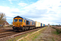 66757 4M29 1034 Felixstowe - Birch Coppice at Turves on Saturday 3 February 2024