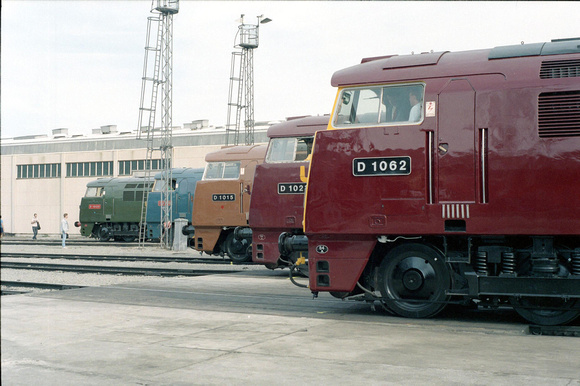 D1062/D1023/D1015/D1010 (as D1035) at Laira on Sunday 15 September 1991