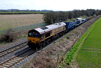 66076 6D44 1109 Bescot - Toton at Portway on Monday 30 March 2015