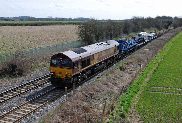 66076 6D44 1109 Bescot - Toton at Portway on Monday 30 March 2015