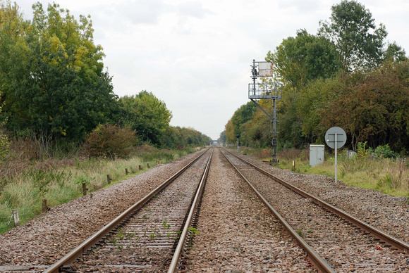 Bottesford West Junction looking towards Nottingham on Thursday 15 October 2015