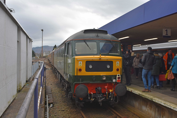 D1944 leading 1Z48 1130 Mallaig - Fort William Charter at Fort William on Sunday 7 April 2019