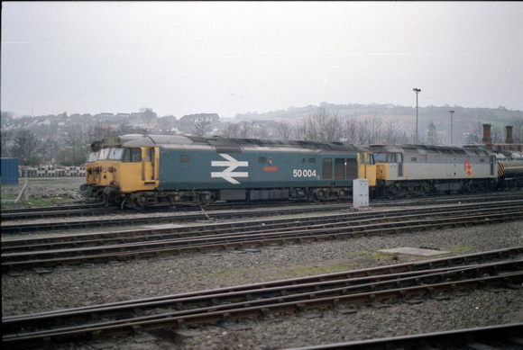 50004 at Exeter on Sunday 18 March 1990