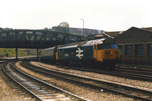 50005 1E56 1015 Paignton - Newcastle at Bristol Temple Meads on Saturday 14 June 1986
