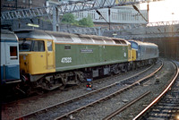 45052/47522 1V32 2310 Glasgow Central - Bristol Temple Meads at Birmingham New Street on Sunday 15 May 1988