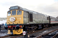 D7672 1Z38 0615 Swindon - Bradford Forster Square Charter at Hellifield on Saturday 16 February 1991