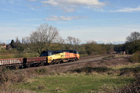 70803 on rear 6Z63 1011 Reading - Rugby at Hatton North Junction on Wednesday 24 March 2021