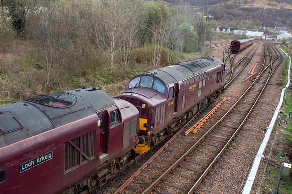 37685/37676 at Fort William Yard on Monday 8 April 2024