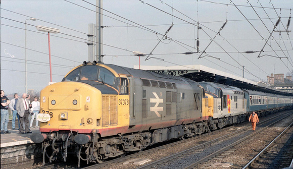 37378/37009 1Z04 1340 Leiston - Worcester Shrub Hill Charter at Ipswich on Saturday 30 March 1991