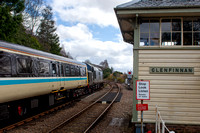 D6851 leading 1Z38 1134 Mallaig - Fort William Charter at Glenfinnan on Monday 8 April 2024