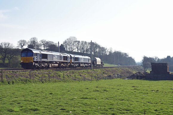 66302/66431 6Z63 0853 Devonport - Crewe at Vigo on Thursday 23 March 2017