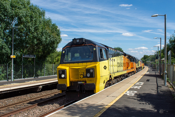 70801 (66849/70805) 6M50 0759 Westbury - Bescot at Hatton on Monday 1 August 2022