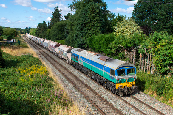 59005 6A09 0712 Merehead - Acton at Wootton Rivers on Friday 5 August 2022