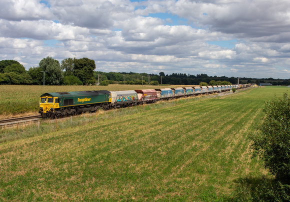 66538 (59204) 7C77 1219 Wembley - Merehead at Manningford Bruce on Friday 5 March 2022