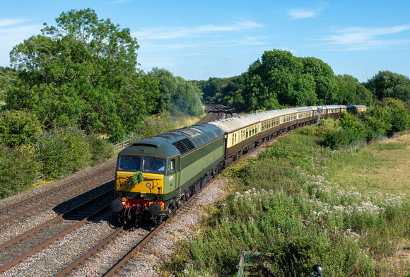 47773 1T53 1613 Stratford - Birmingham Snow Hill Charter at Hatton North Junction on Sunday 7 Aug 22