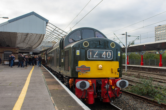 D345 1Z40 0701 Burton - Newcastle Charter at Crewe on Saturday 12 November 2022