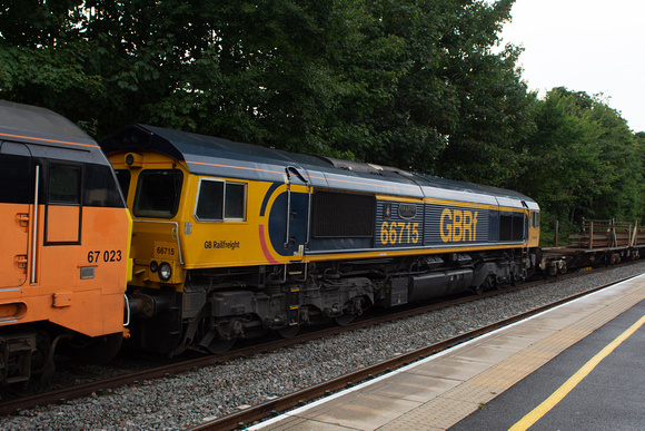 66715 6O01 1018 Scunthorpe - Eastleigh at Dorridge on Friday 2 September 2022