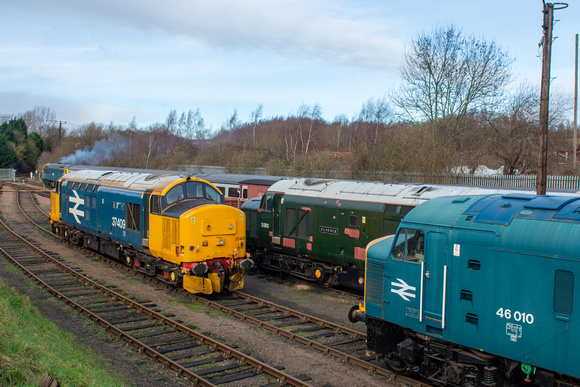 37409/D6851/46010 at Barrow Hill on Saturday 14 January 2023