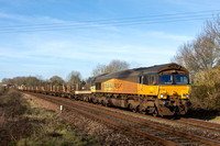 66846 leading 6C97 0800 Ivybridge - Margam at Bathpool on Sunday 5 February 2023