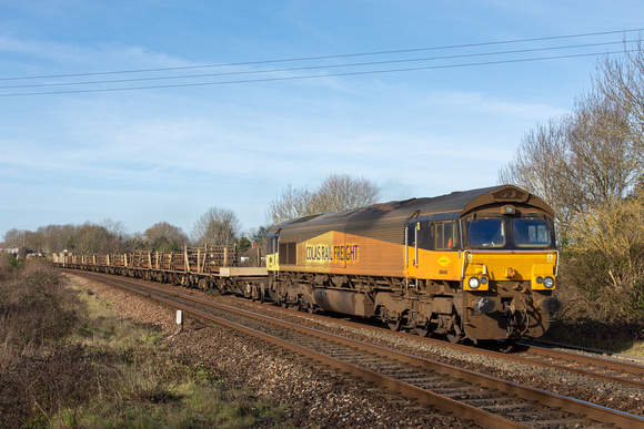 66846 leading 6C97 0800 Ivybridge - Margam at Bathpool on Sunday 5 February 2023