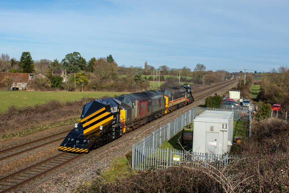 37601/37419 7Z21 1122 Taunton Fairwater - Taunton Fairwater at Cogload Jcn on Sunday 5 February 2023