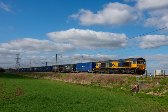 66741 4H39 1142 Doncaster - Peterborough at Claypole on Sunday 2 April 2023