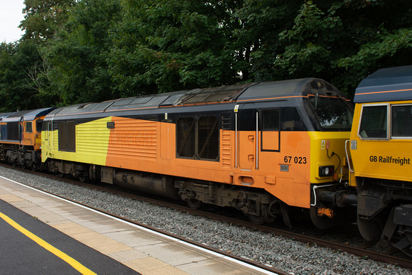 67023 6O01 1018 Scunthorpe - Eastleigh at Dorridge on Friday 2 September 2022