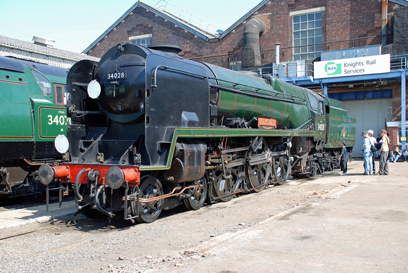 34028 at Eastleigh Works on Sunday 24 May 2009