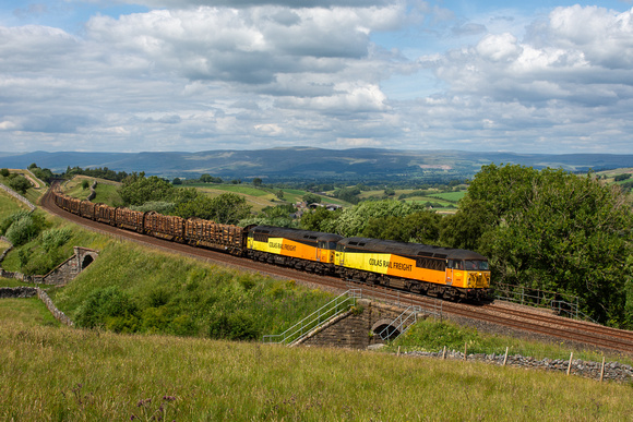 56090/56113 6J37 1252 Carlisle - Chirk at Birkett on Friday 7 July 2023