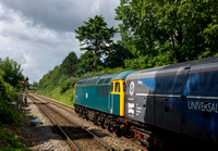 56081 on rear 5Z47 0800 Leicester - Kidderminster at Droitwich on Saturday 15 July 2023