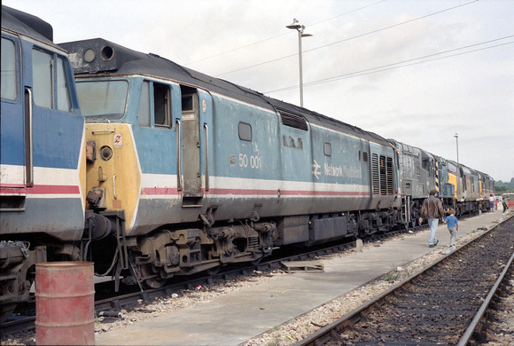 50001 at Laira on Sunday 15 September 1991