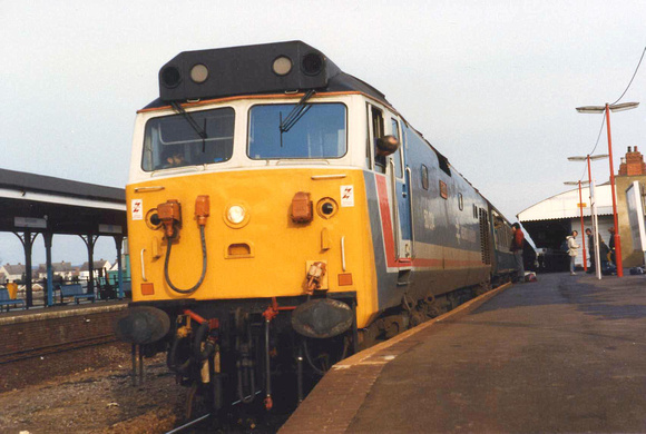 50034 1V13 1310 Waterloo - Exeter at Andover on Saturday 7 February 1987