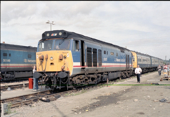 50017 at Laira on Sunday 15 September 1991