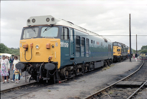50019 at Barry on Sunday 19 August 1990