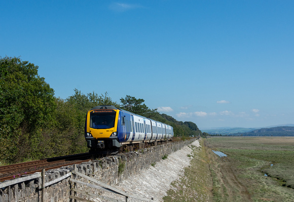 195130 1C55 1030 Manchester Airport - Barrow at Holme Island, Grange over Sands on Monday 4 Sep 2023