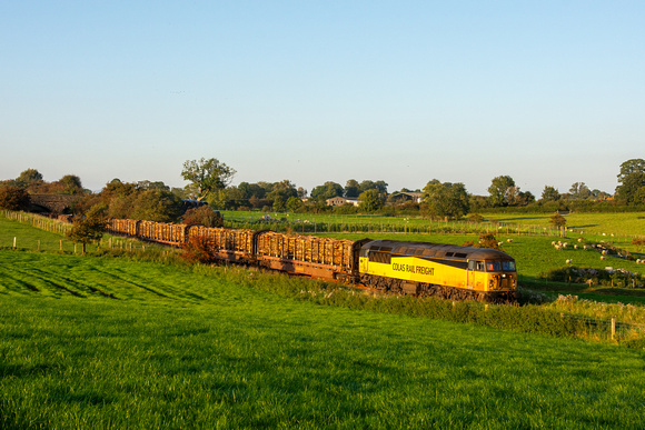 56096 6Z34 1813 Hellifield - Chirk at Newsholme on Monday 4 September 2023