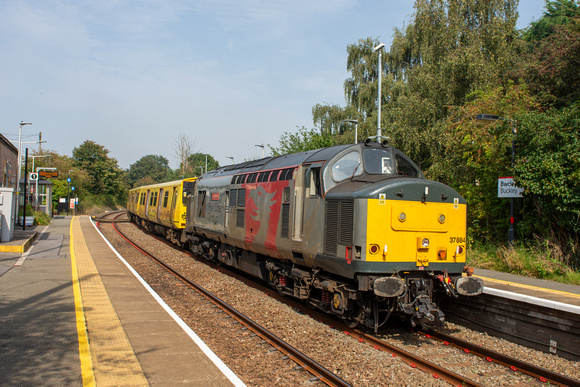 37884 (508126/507026) 5Q78 1155 Birkenhead - Newport Docks at Buckley on Friday 8 September 2023