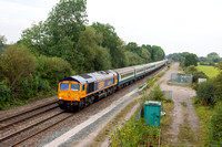 66774 tnt 66767 5Z24 0945 Peterborough - Burton at Stenson Junction on Sunday 10 September 2023