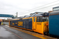 50049 on rear 1Z50 0748 Euston - Preston Charter at Bolton on Saturday 9 December 2023