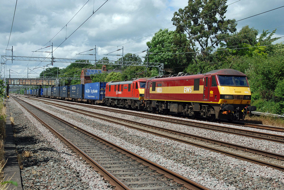 90020/90036 4M25 0607 Mossend - Daventry at Cathiron on Friday 1 July 2016