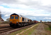 66781 4E22 1020 Felixstowe - Peterborough at Turves on Saturday 3 February 2024