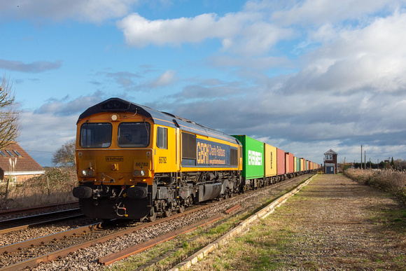 66782 4M23 0935 Felixstowe - Hams Hall at Turves on Saturday 3 February 2024