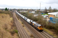 66763 6H10 1020 Bletchley - Peak Forest at Thurmaston on Wednesday 14 February 2024