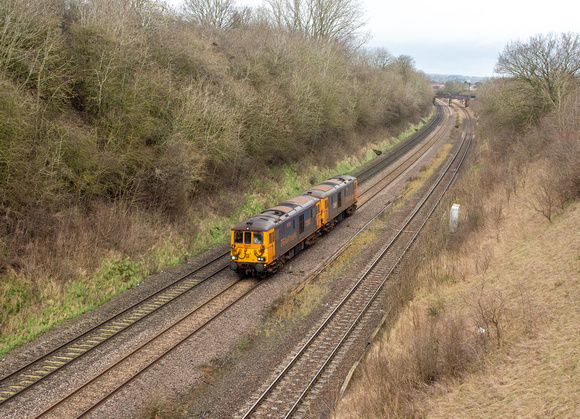 73965/73961 0Z73 1005 Derby - Tonbridge at Thurmaston on Wednesday 14 February 2024